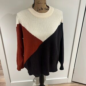 Color block boutique sweater